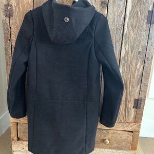 LULULEMON CITY SOFT SHELL BLACK GRAY TWEED COAT WOMEN'S SIZE 2 OR 4